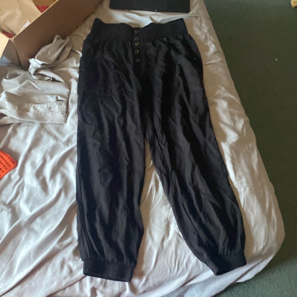 black linen pants